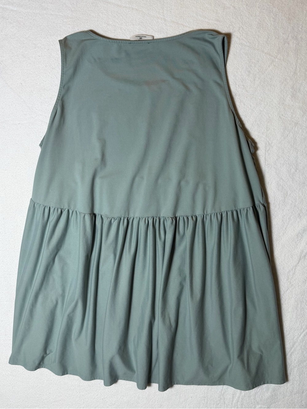 Zenana Chic Sage Green Babydoll Tank Top Tunic 2X - Picture 3 of 3